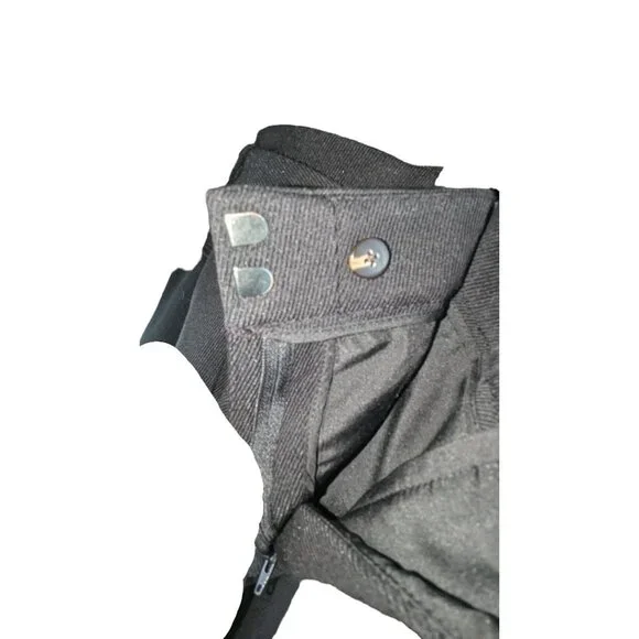 Ann Taylor Pants w Belt Skinny Corduroy Black High Rise High Waist Sz 14 - Picture 7 of 10